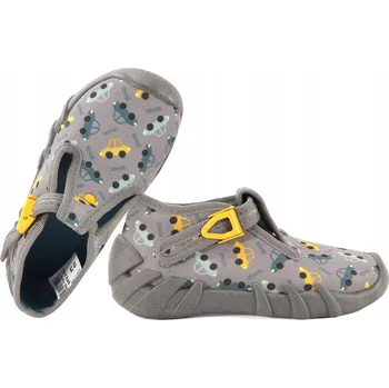 Dívčí bačkory Befado dětské papuče na suchý zip, vícebarevné, velikost 22