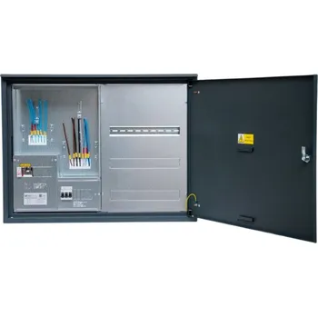 Rozvaděč PROSTOR-design Rozvaděč elektroměrový EMR 2 + 54P ANTRACIT bez hl.j. + 54M podr. vpravo uni-FV 2025 ČEZ+EGD vyp. 63