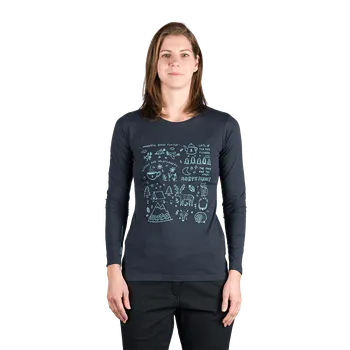 Dámské oblečení Northfinder Dámské tričko z organické bavlny RIYA, modrá, S