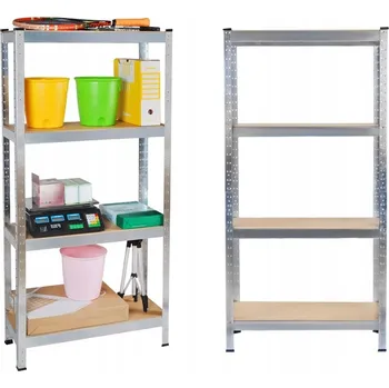 Dílenský regál REGAŁ MAGAZYNOWY 150X75X30 KOVOVÝ SKLADOVÝ REGÁL SE 4 POLICEMI, NOSNOST 540 KG