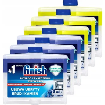 Mycí prostředek FINISH Čistič myčky nádobí Sada LEMON + REGULAR 6x250ml