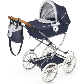 Kočárek pro panenku DeCuevas 80044 modrý/bílý