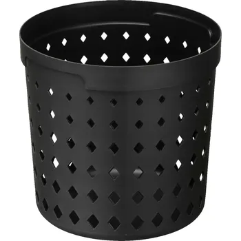Úložný box Košík, organizér, úložný box kulatý SEOUL L Černý