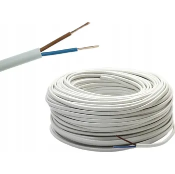 elektrický kabel Plochý elektrický kabel Elektrokabel 2x0,75 mm2, 1 m