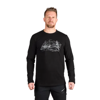 Northfinder Pánské tričko z organické slub bavlny EMBER, černá, XL