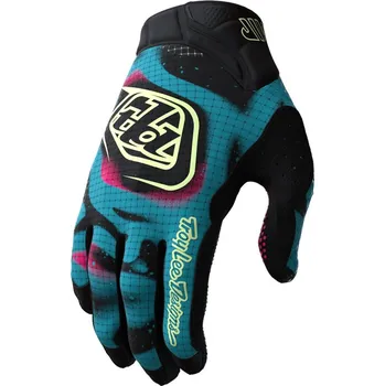 Cyklistické rukavice TLD DĚTSKÉ RUKAVICE AIR MEMBRANE BLACK / GLO YELLOW (44777001) L