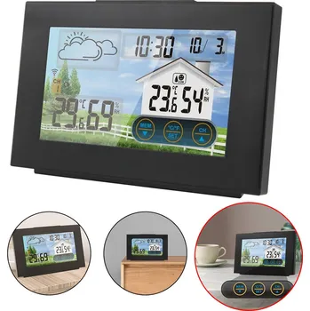 Meteostanice STACJA POGODOWA CYFROWA TERMOMETR VLHKOMĚR VENKOVNÍ ČIDLO 4 ÚROVNĚ JASU