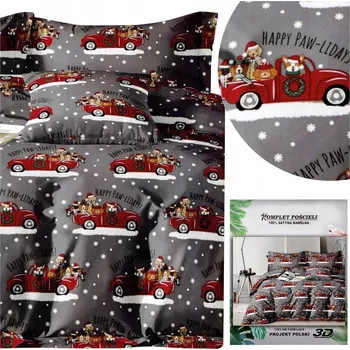 Povlečení Povlečení VÁNOČNÍ 2 povlaky 70x80 sada 200x220 3dílná stylová MARIA