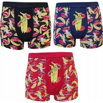 Pánské spodní prádlo Pánské bavlněné boxerky Miego 3 ks (velikost L)