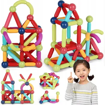 ostatní stavebnice STAVEBNICE STAVEBNICE, EDUKAČNÍ, VELKÁ SADA 64 DÍLKŮ