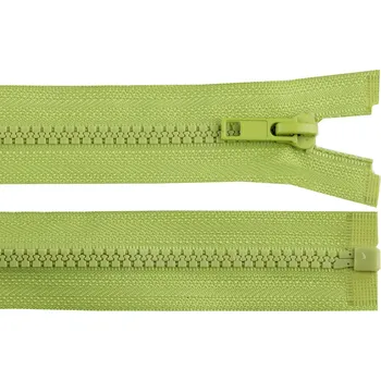 Zip Kostěný zip No 5 délka 35 cm bundový, malé, 234 zelená sv.