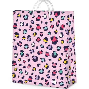 Party dekorace Dárková taška malá - Leopardí vzor (17,8 × 9,8 × 22,9 cm)