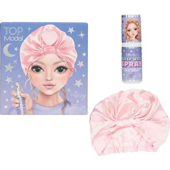 Sada na spaní s turbanem a sprejem Top Model Beauty & Me - Lizzy – TOP Model Sleep Well Set obsahuje růžový turban na vlasy s hedvábným vzhledem a levandulový sprej pro klidný spánek.