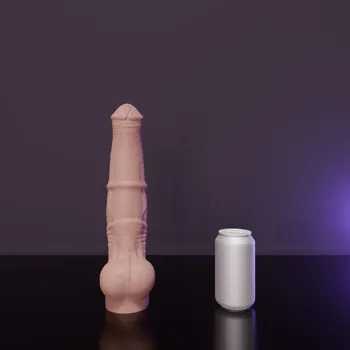 Dildo Erotixxx Toys Horse Dildo Warm Flesh 40% M, prémiové silikonové dildo s Vac-U-Lock 29,8 x 5–6,4 cm
