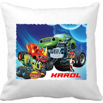 Polštář Polštář filmový, herní, knižní, komiksový, hudební Blaze a mega stroje 40 x 40 cm