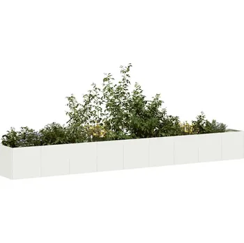 Truhlík OMAXI Truhlík bílý 360x40x40 cm ocel válcovaná za studena 675804