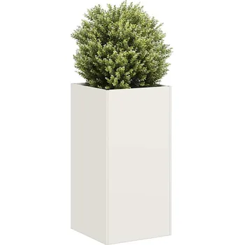 OMAXI Truhlík bílý 40x40x80 cm ocel válcovaná za studena 675873