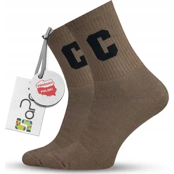Dámské ponožky Ponožky Dámské Froté Teplé Silné Měkké Písmeno C Hnědé aPair 37-41