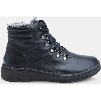 Dámská zimní obuv Baťa dámská kožená kotníková šněrovací obuv černé, vel. 40