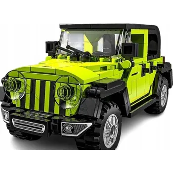 ostatní stavebnice Terénní auto z kostek 321 dílů zeleno-černé SUV off-road 6+ skládací