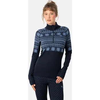 Dámské triko KariTraa Vilma Half Zip, Sea|M