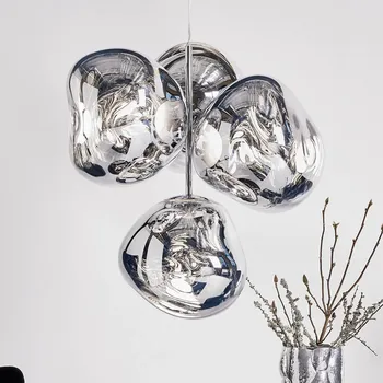 Lampička Tom Dixon LED lustr Melt Chandelier, chrom chromová barva 4 x 6 W LED - Doprava zdarma