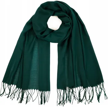 Šála Šála Samadi LAHVOVĚ ZELEŇ lehká, elegantní šála s třásněmi, 180×70 cm
