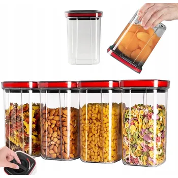 Dóza na potraviny PLASTOVÉ DÓZY NA POTRAVINY S VÍKEM, SADA 4 KS