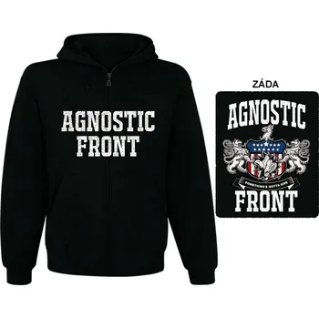 Pánská mikina Agnostic Front - mikina s kapucí a zipem 3