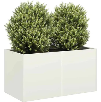 Truhlík OMAXI Truhlík bílý 80x40x40 cm ocel válcovaná za studena 675521