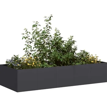 Truhlík OMAXI Truhlík černý 200x80x40 cm ocel 676351