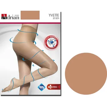 Dámské punčochy Punčocháče hladké Adrian YVETTE 20den hnědé Lion velikost 3