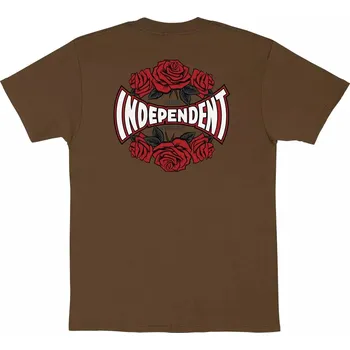 Pánské tričko independent Pánské triko rose span heavyweight t-shirt dark chocolate