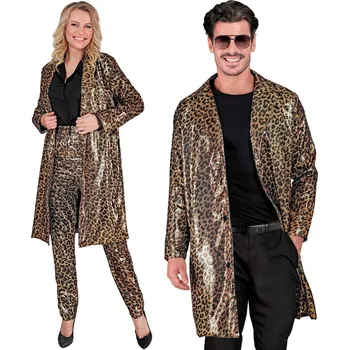 Karnevalový kostým Párty leopardí kabát s glittry - S/M