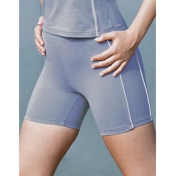 Dámské legíny Gina Šortky delší s barevnými paspulemi 930000P Ocelová-bílá S