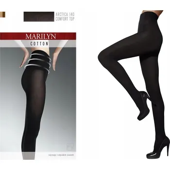 Dámské punčochy Punčocháče hladké Marilyn Arctica 140 Comfort Top černé Nero velikost 4
