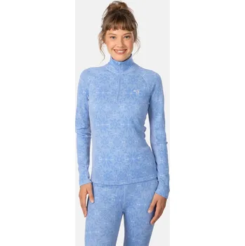 Dámské triko KariTraa Edith Half Zip, iris blue|L