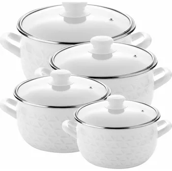 Sada nádobí Sada hrnců smaltovaného ocel Emalia Pleszew Diamond, 8 dílů