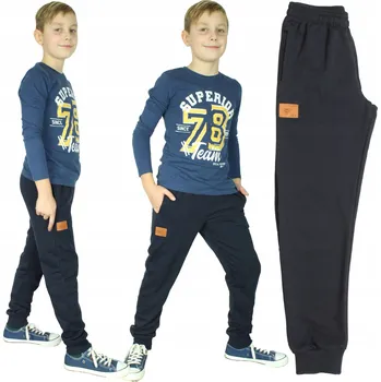 Chlapecké kalhoty Tepláky FOR YOU IKA 140 tmavě modré