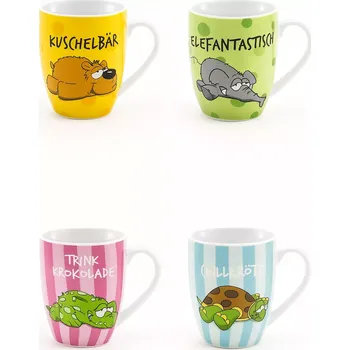 Hřejivé objetí Hrnek na kávu, různé motivy, objem: 0,33 litru, výška: 101 mm, průměr: 83 mm