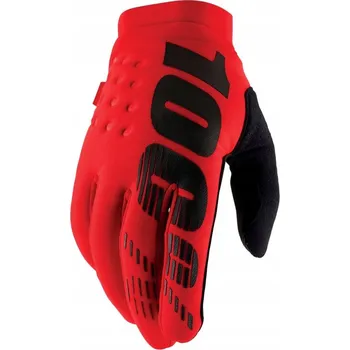 Cyklistické rukavice Rukavice 100% BRISKER Glove red vel. M (dlouhé