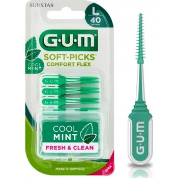 Zubní kartáček GUM SOFT-PICKS Comfort Flex mezizubní kartáčky MÁTOVÉ L