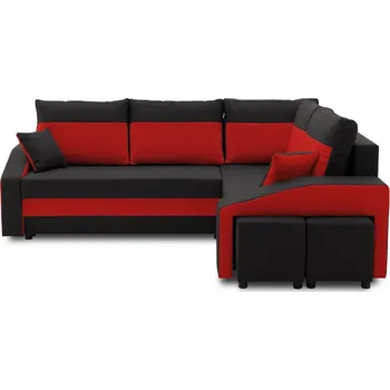 Sedací souprava Rozkládací rohová sedací souprava GRANDE s taburety a poličkou model 2 Pravá v-ne-mik15-22