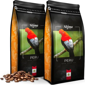Káva Káva zrnková 2x1 kg PERU 100% ARABICA Čerstvě pražená do kávovaru + DÁREK