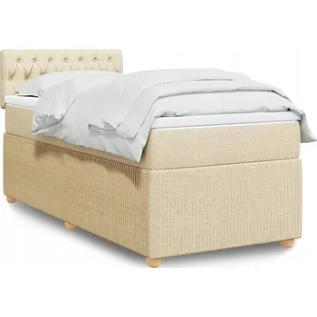 Ložnice Jednolůžková dřevěná postel VidaXL 80x200 cm, krémová