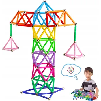 ostatní stavebnice VELKÉ MAGNETICKÉ STAVEBNÍ STAVEBNICE XXL 204 díly