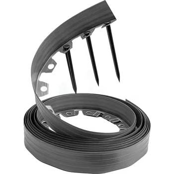 Zahradní obrubník Plast Zahradní lem 3000 cm x 6 cm šedý