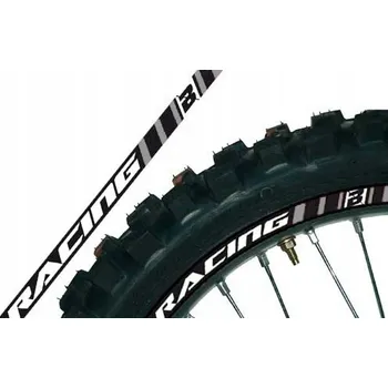 Samolepicí dekorace na vozidlo BLACKBIRD SADA NÁLEPEK (POLEPŮ) NA RÁFKY (RACING) ŠEDÁ BARVA ()