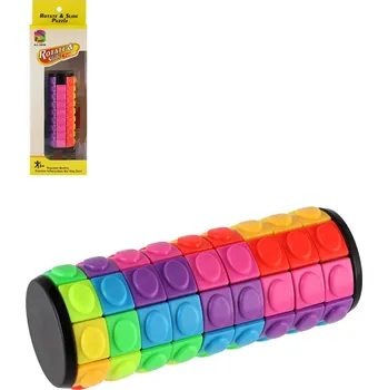 Hlavolam Hra hlavolam válec barevný duhový přesouvačka plast | 1037