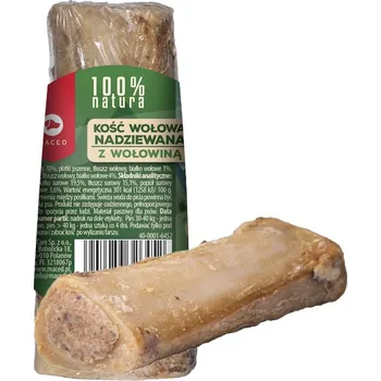 Pamlsek pro psa MACED Kost s hovězí náplní 150g psí pamlsek